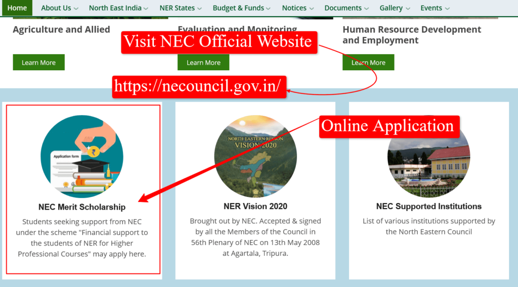 NEC Official Website View